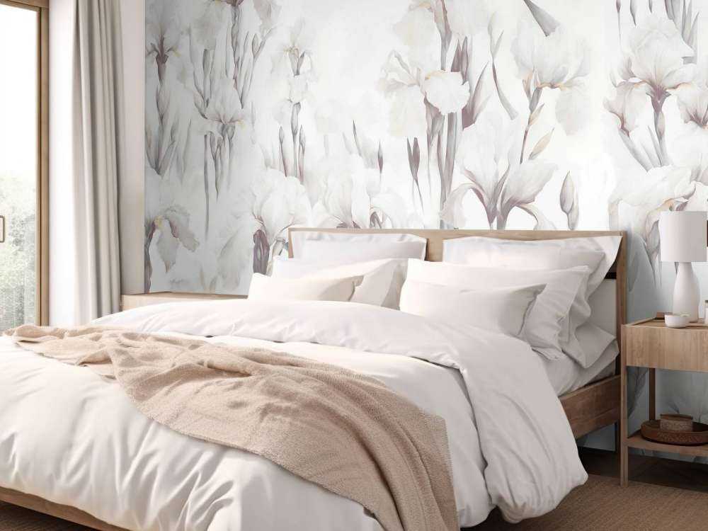 Irises Dance Seamless Muted Beige