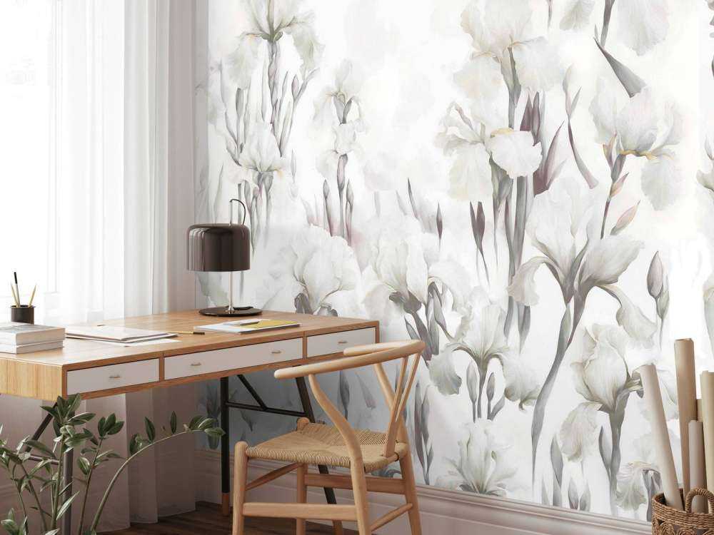 Irises Dance Seamless Beige