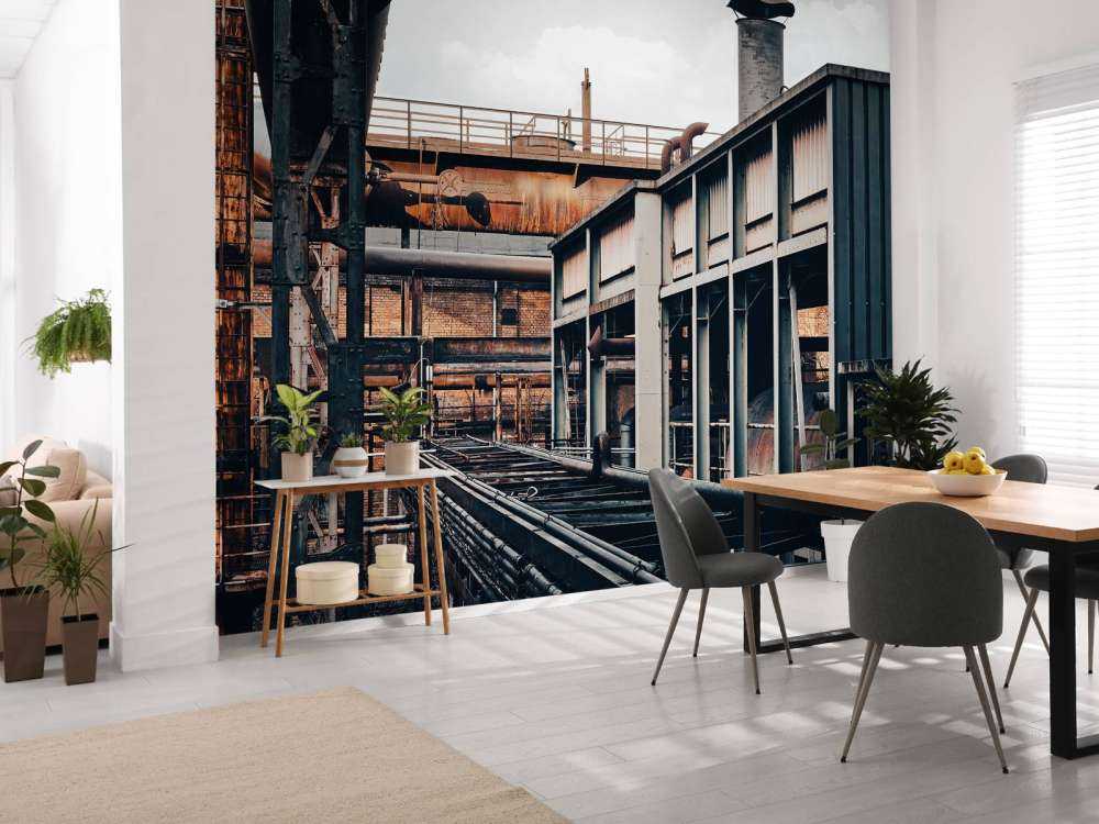 Rails at old a factory