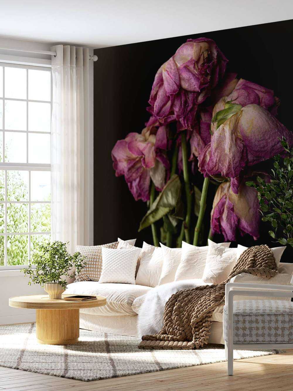 Gedroogde roze rozen