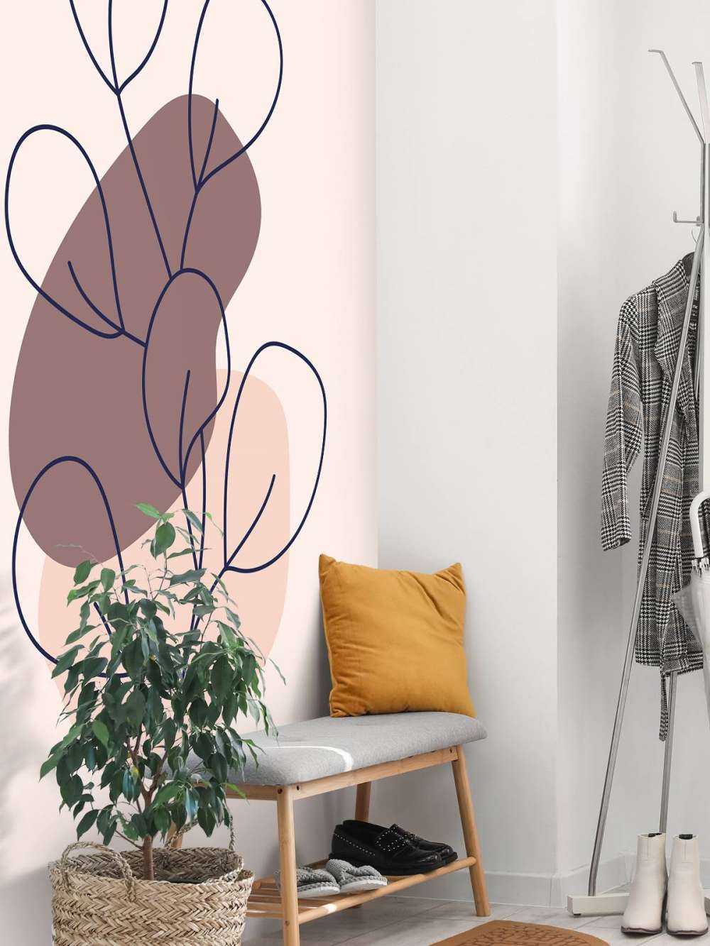 Plant met blaadjes en vormen