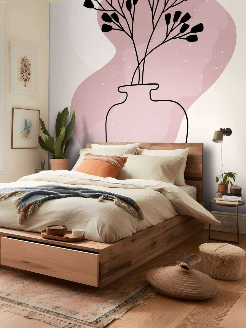 Minimalistische plant in een vaas