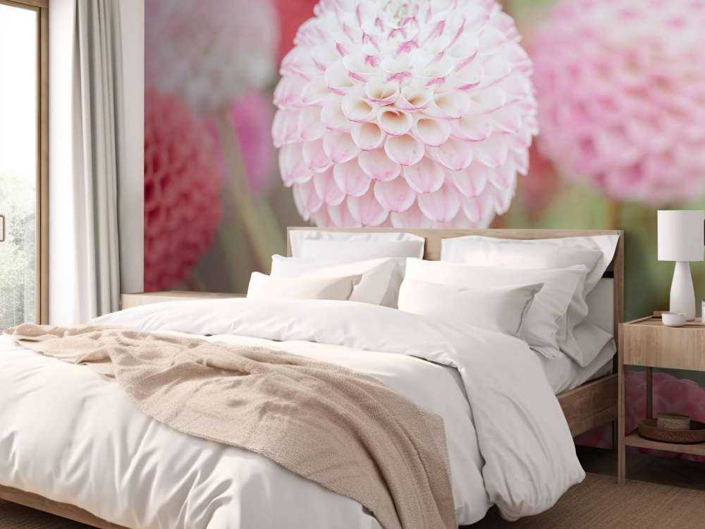 Pink dahlia flowers