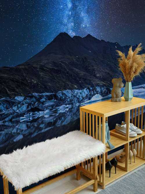 Milky Way near a Glacier