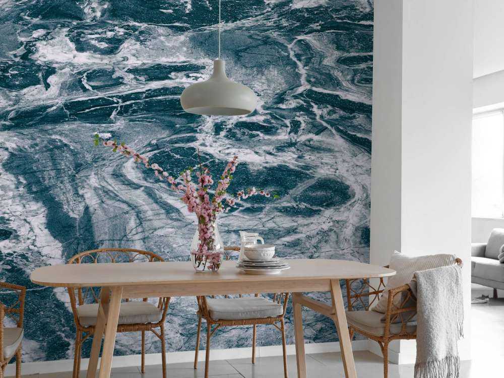 Blue abstract marble