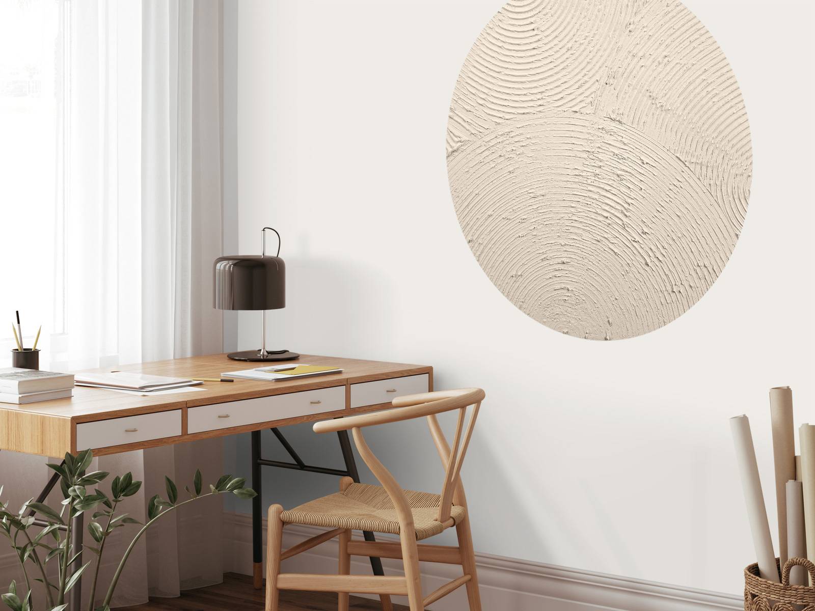 Zen circles in linen