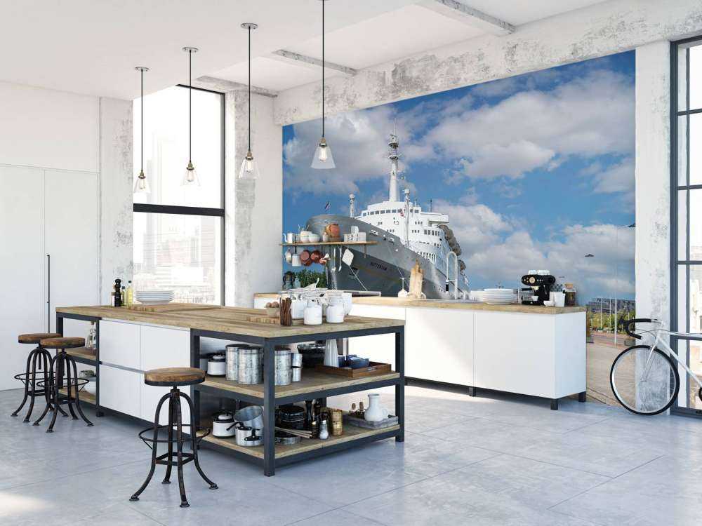 Former steamship the SS Rotterdam in color 