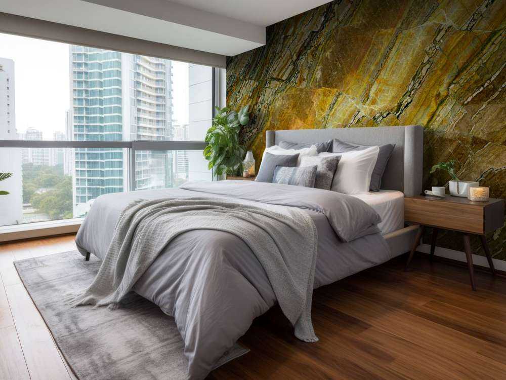 Coloured broken marble