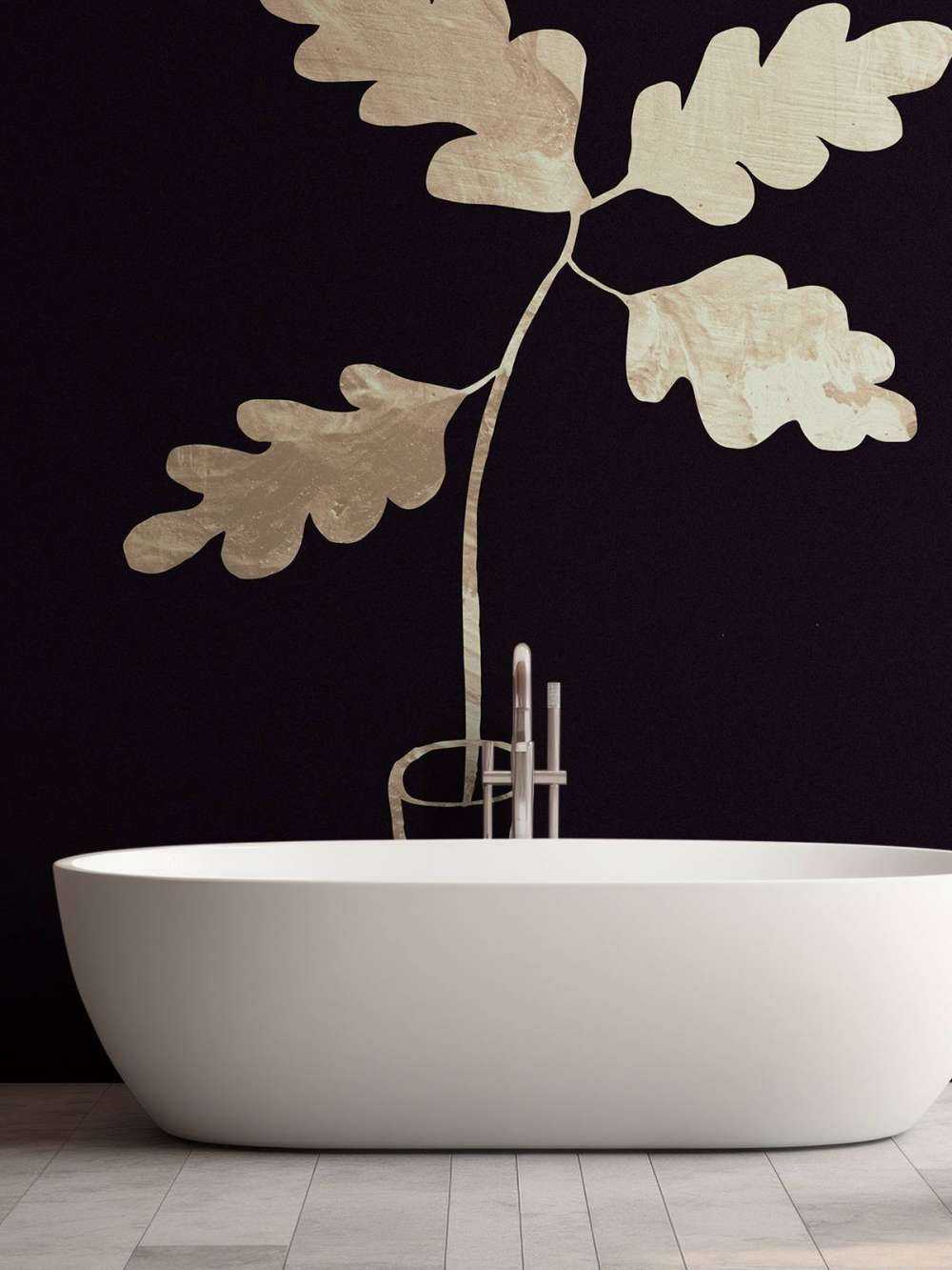 Leaves in vase_gold