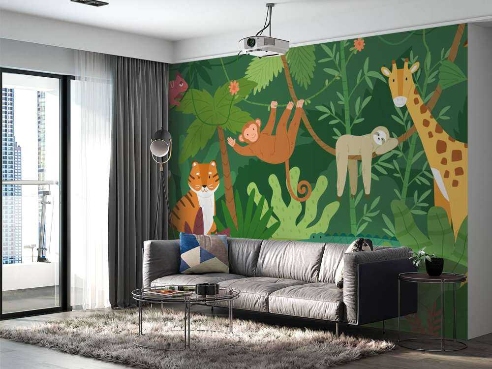 Happy jungle animals