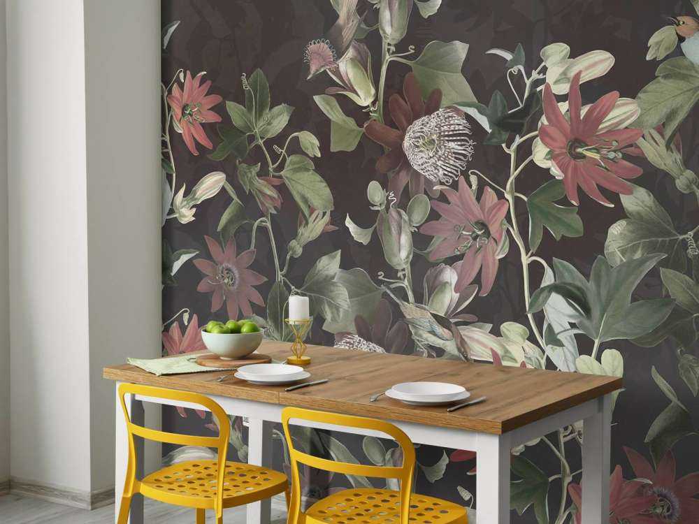 Seven Birds in Enchanted Foliage - Midnight Bloom