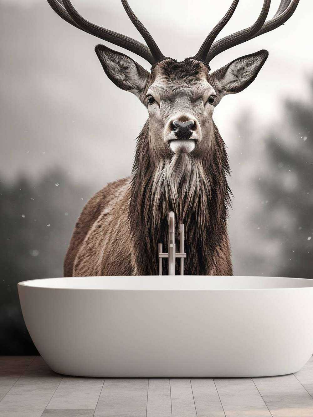 Winter King Deer Gaze