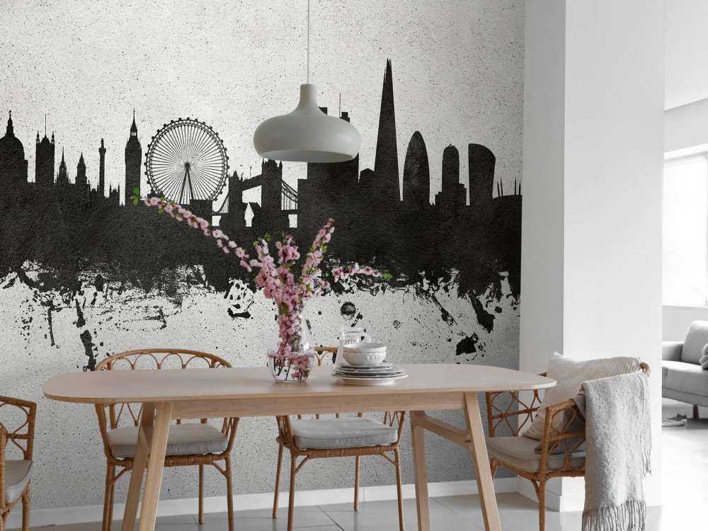 Watercolor skyline, London