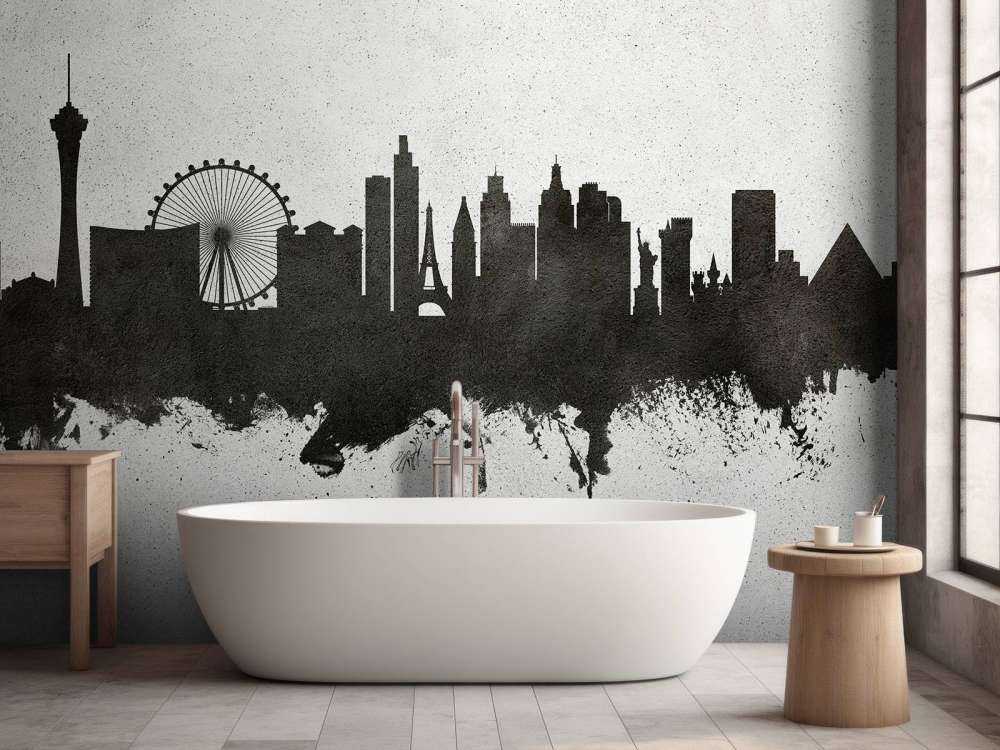 Watercolor skyline, Las Vegas