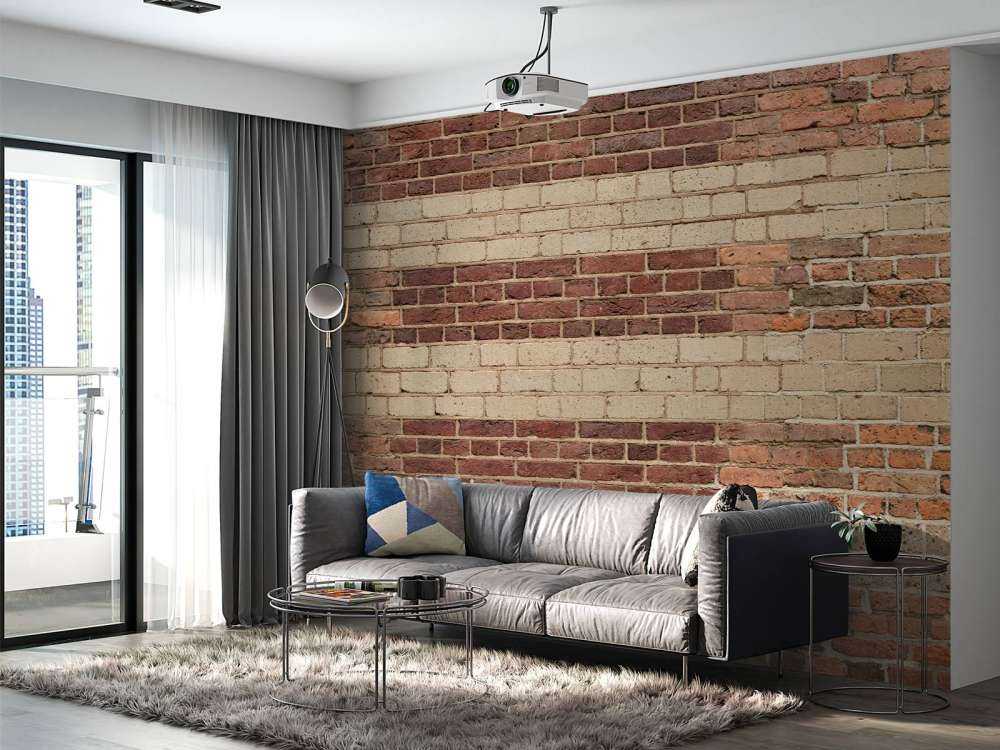 Muur met verschillende soorten bakstenen