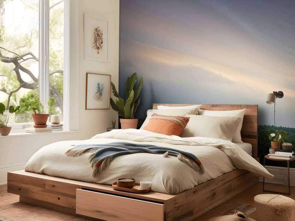 Dreigende plankwolk (Shelfcloud) boven heidegebied