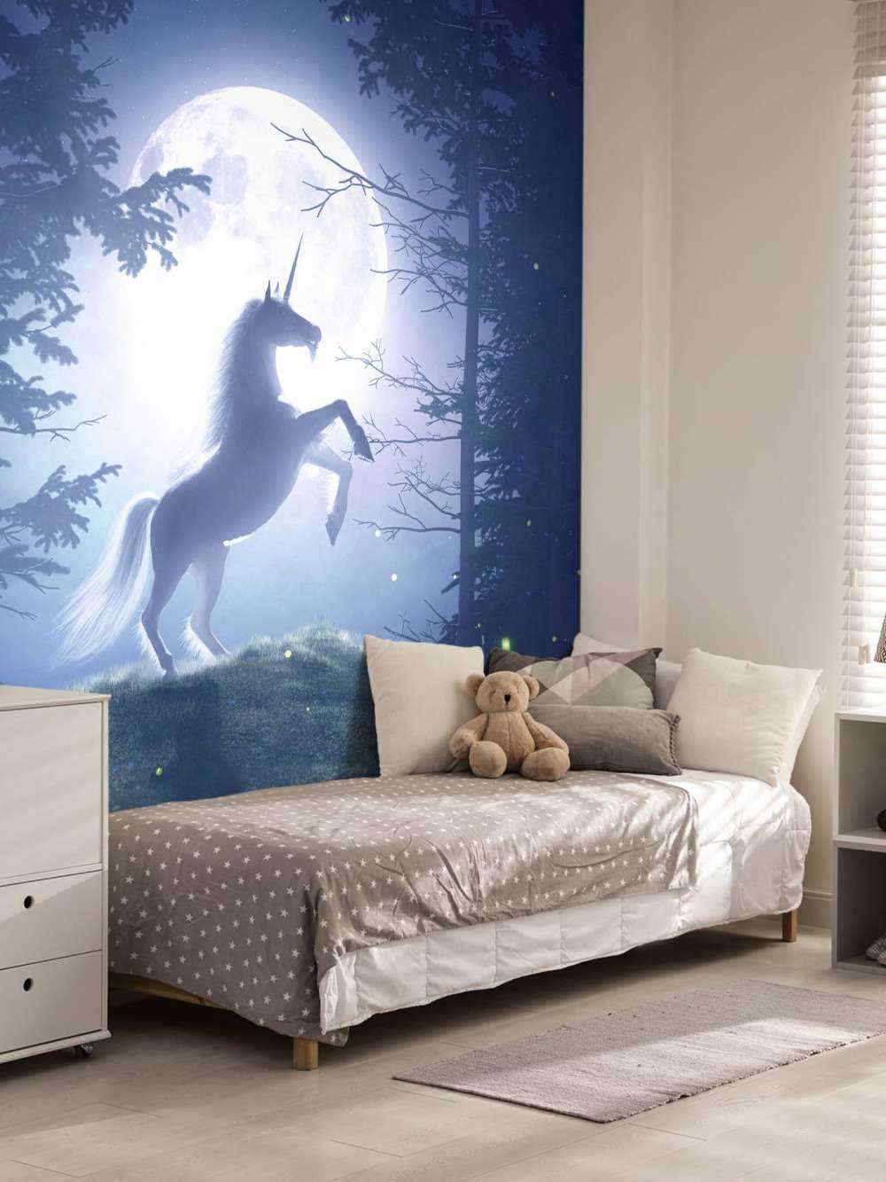 Unicorn at full moon