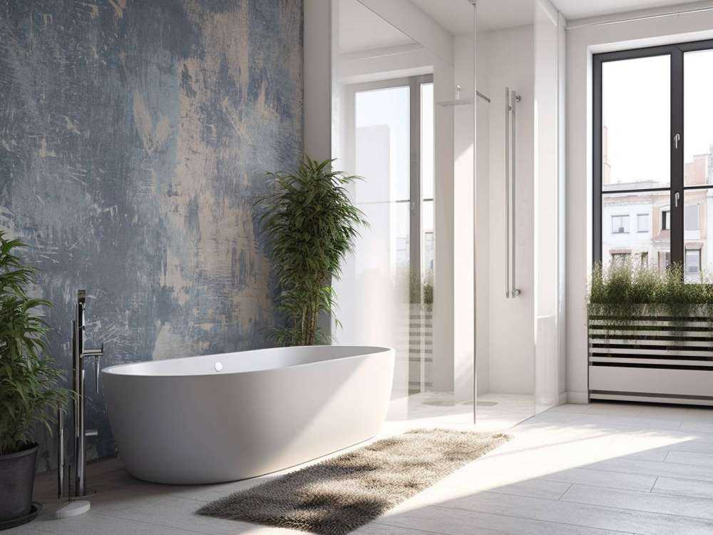 Beschadigde betonnen muur