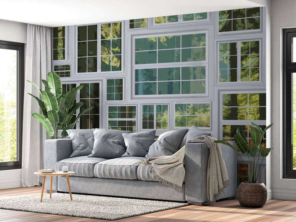 Getekend tuin uitzicht