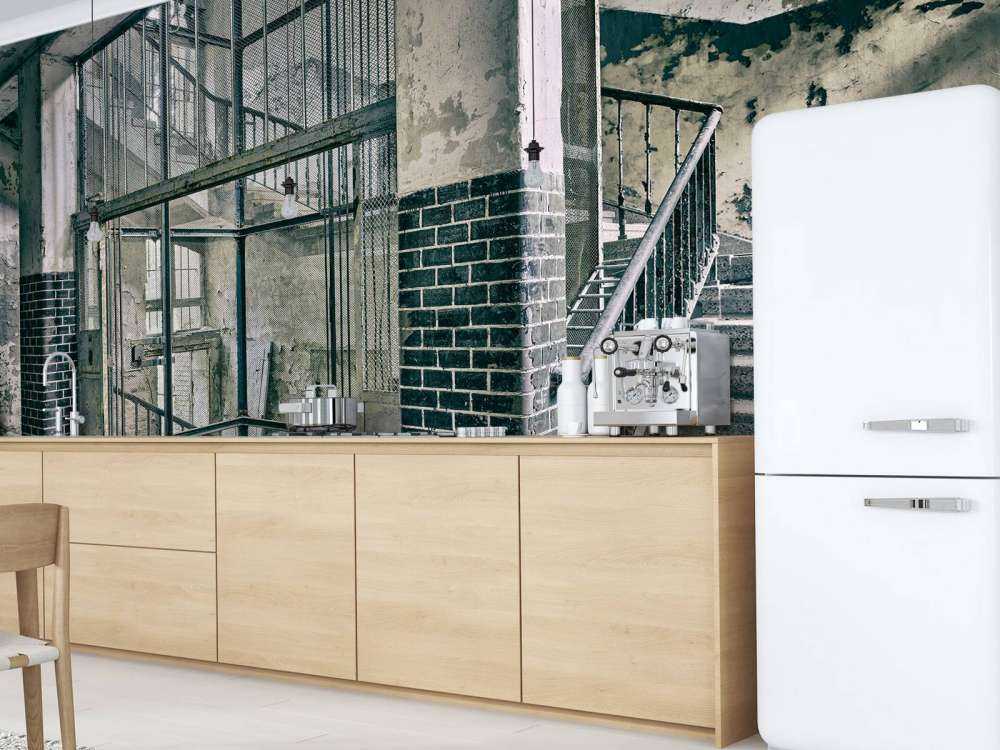 Old stairs and lift shaft