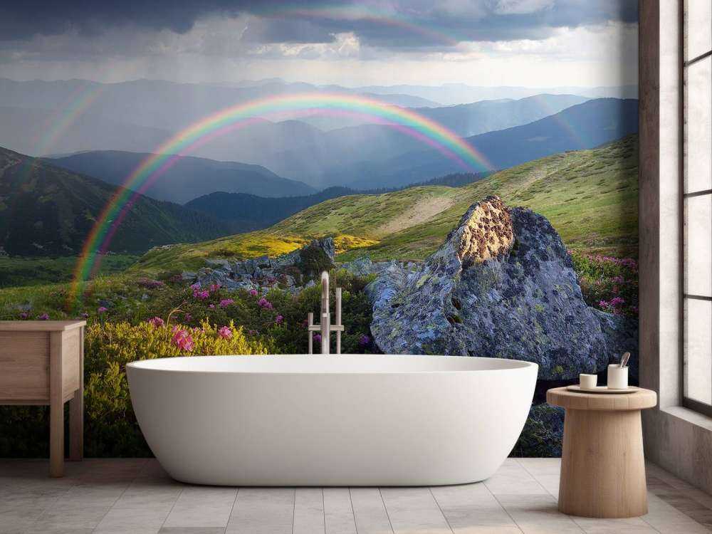 Landscape with flowers