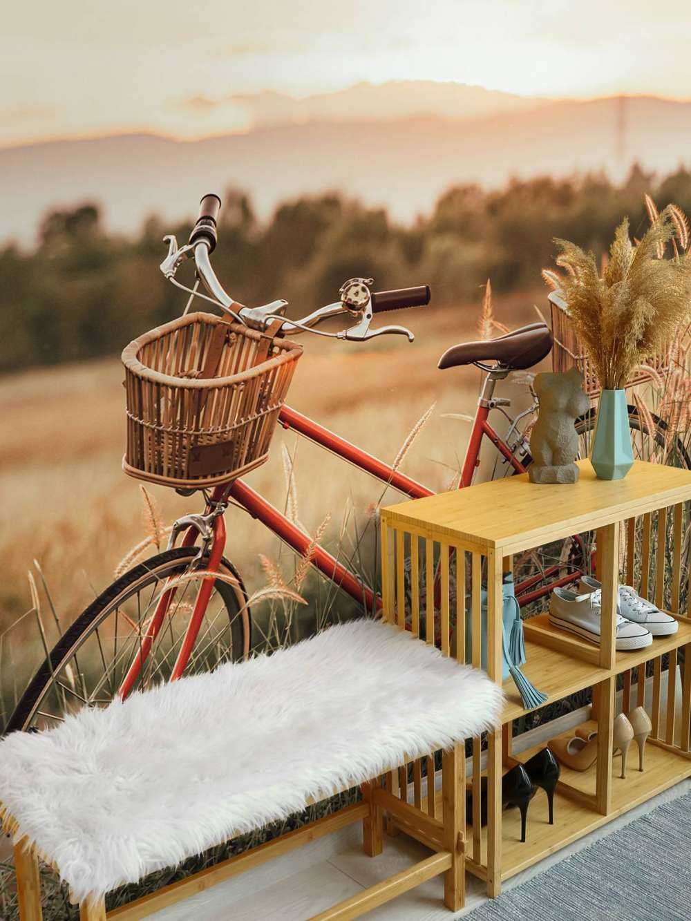 Vintage bike in summer