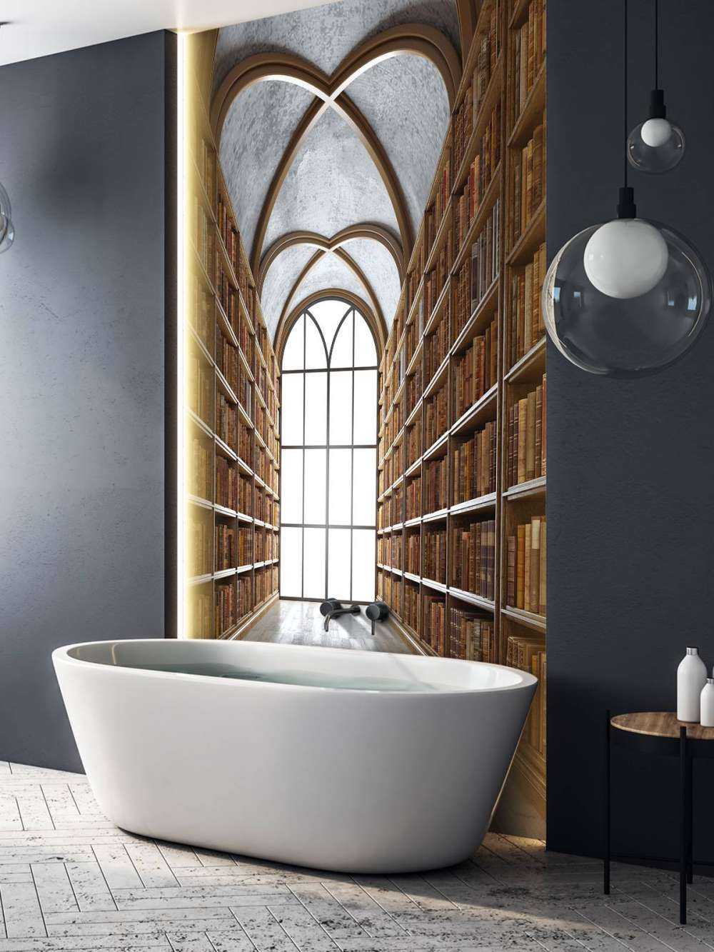 Medieval library hall