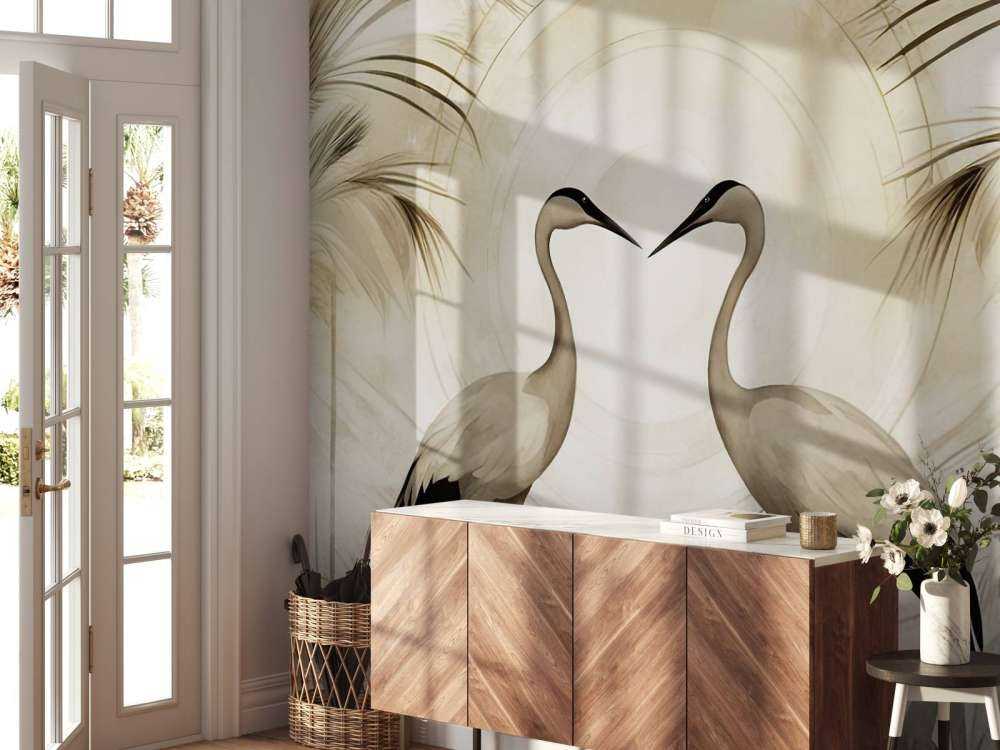 Cranes at Sunset Taupe