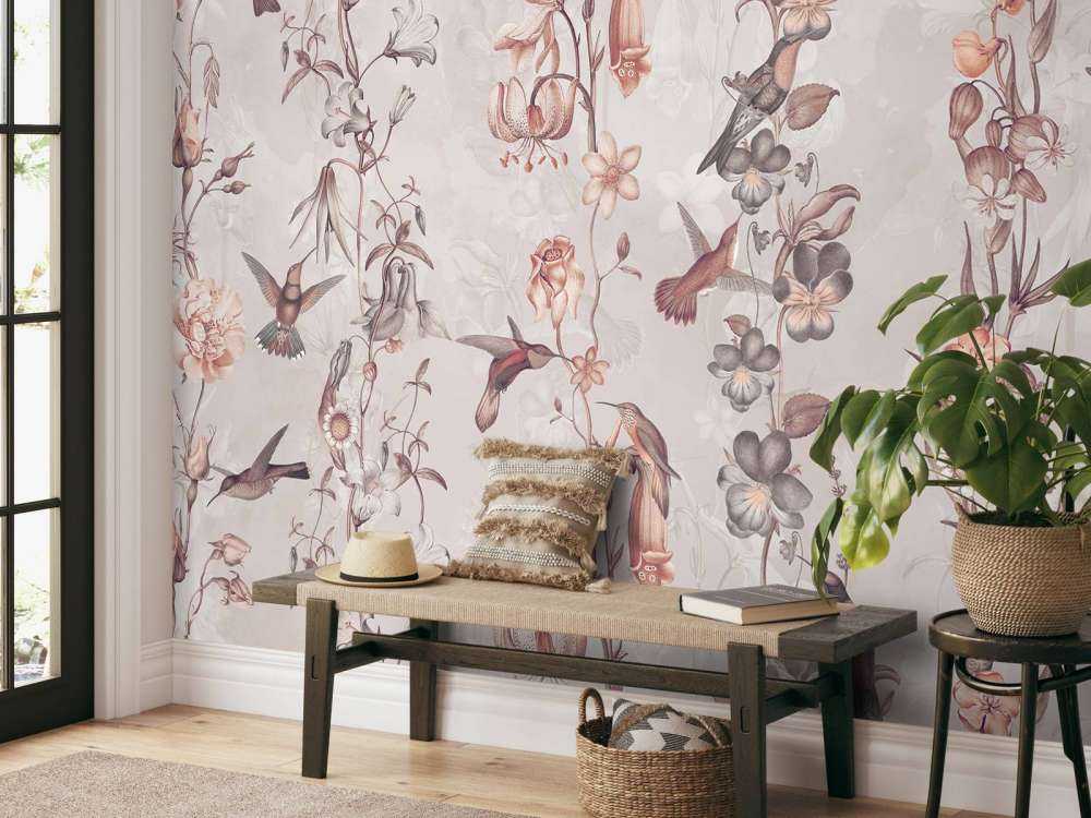 Weadow and Garden Flowers Old Pink