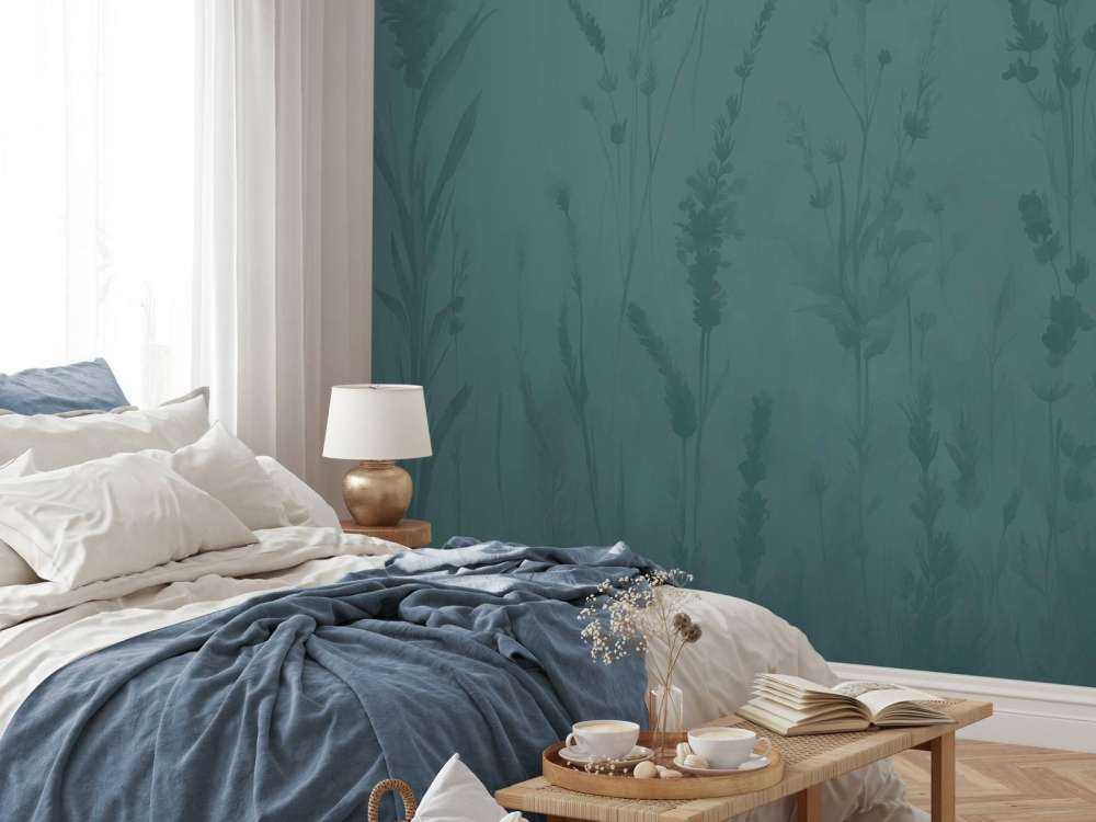 Lavender Glade Seamless Deep Teal