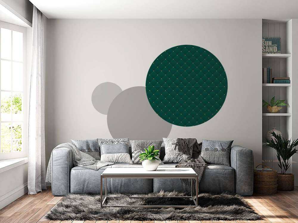 Dark green chesterfield pattern