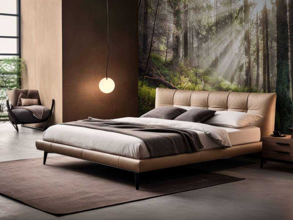 Autumn forest with sunshine