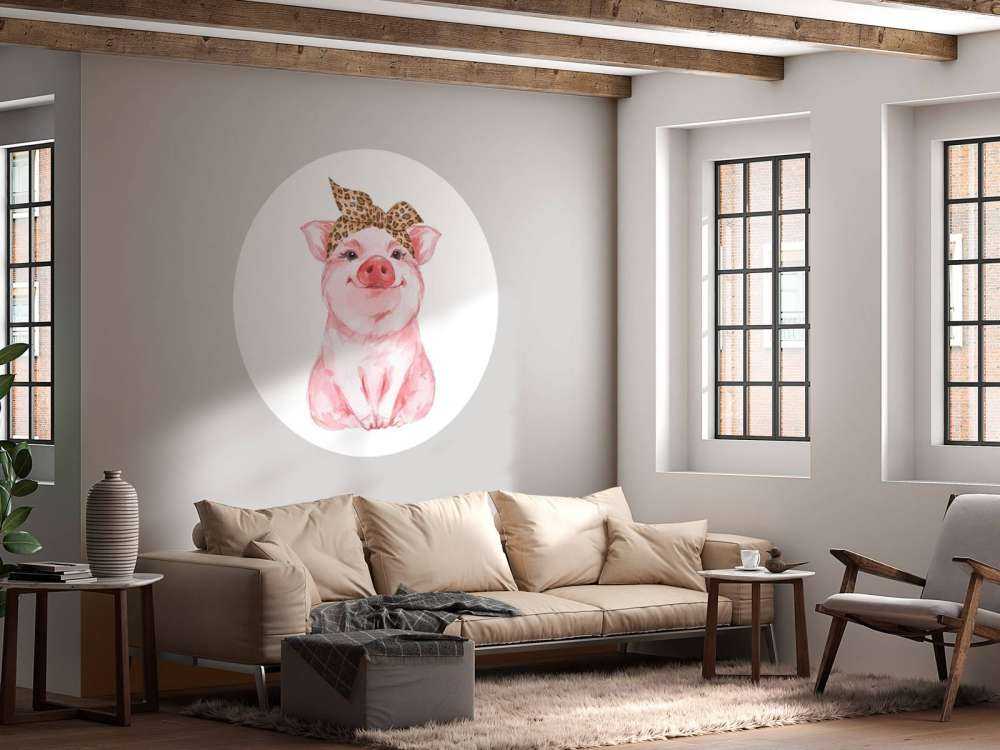 Funny little pig with a bandana