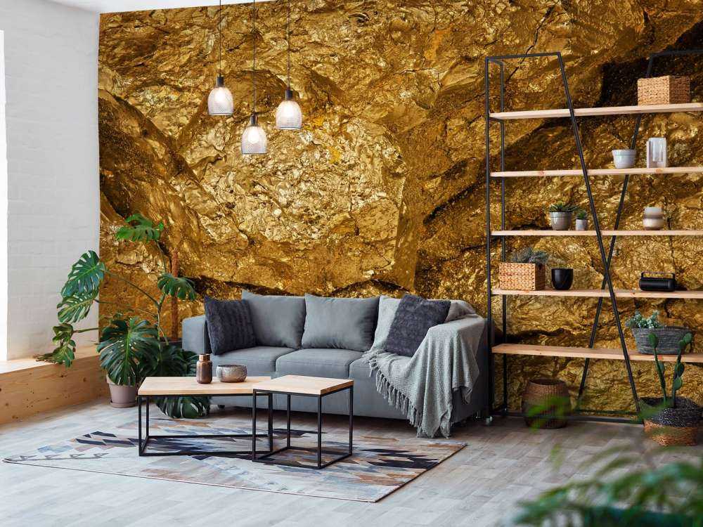 Golden stone, close-up