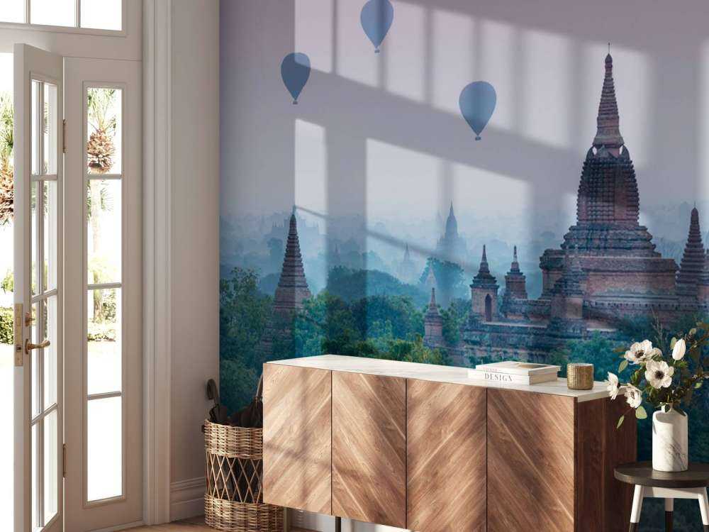 Temples and hot air balloons