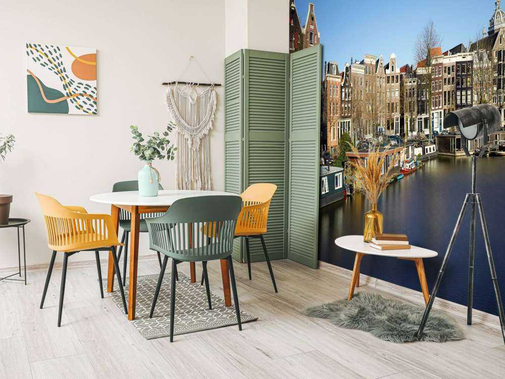 Houseboats along the canal