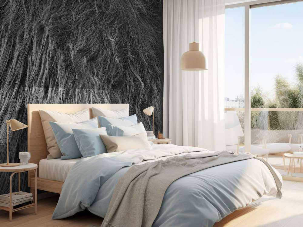 Scottish Highlander coat in black and white