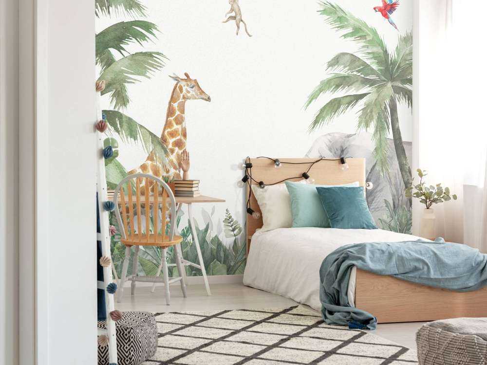 Colorful jungle animals