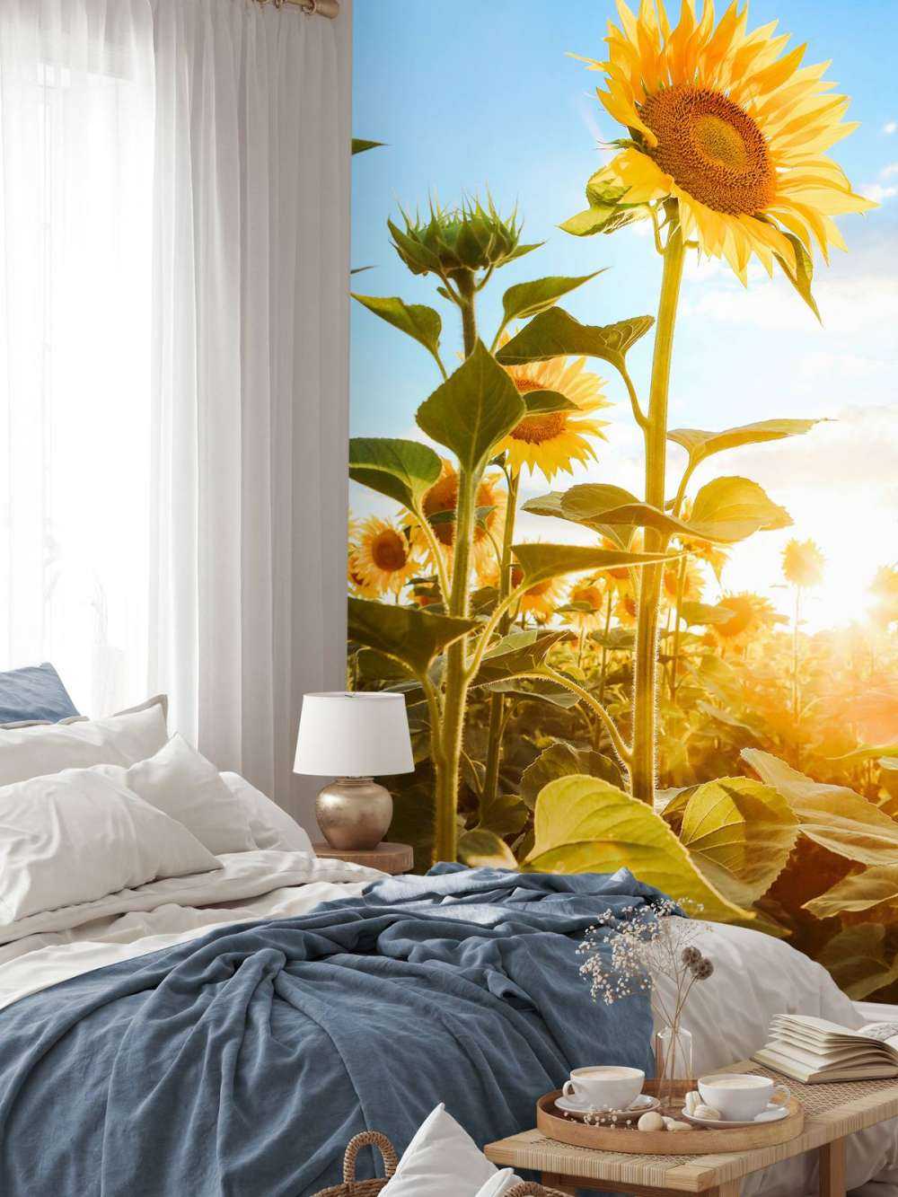 Sunflower with blue sky