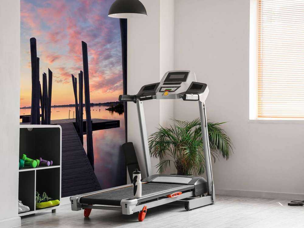 Sunrise at swimming dock