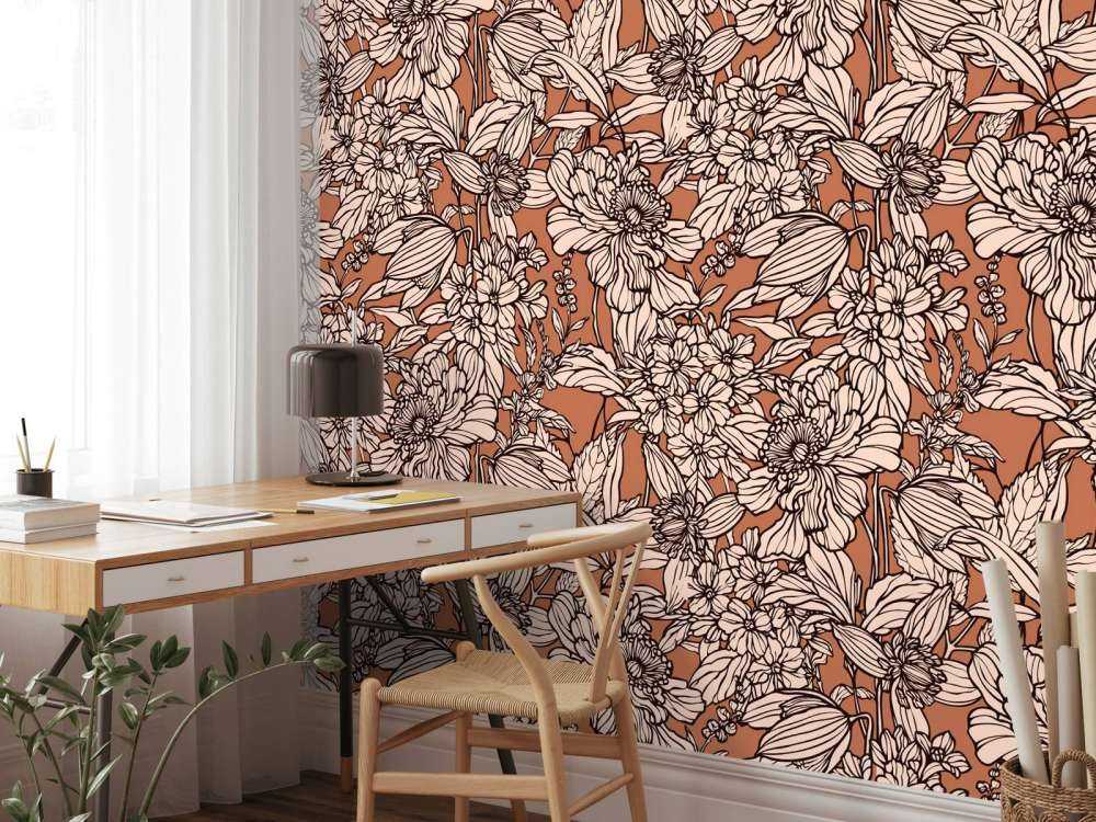 Terracotta Botanical Lines