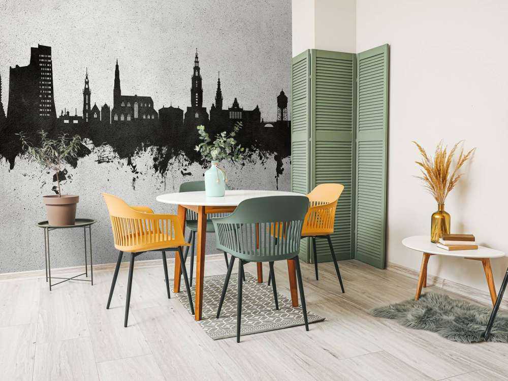 Watercolor skyline, Groningen