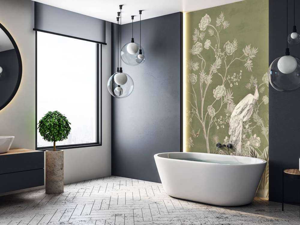 Peacock Rest in the Green Garden