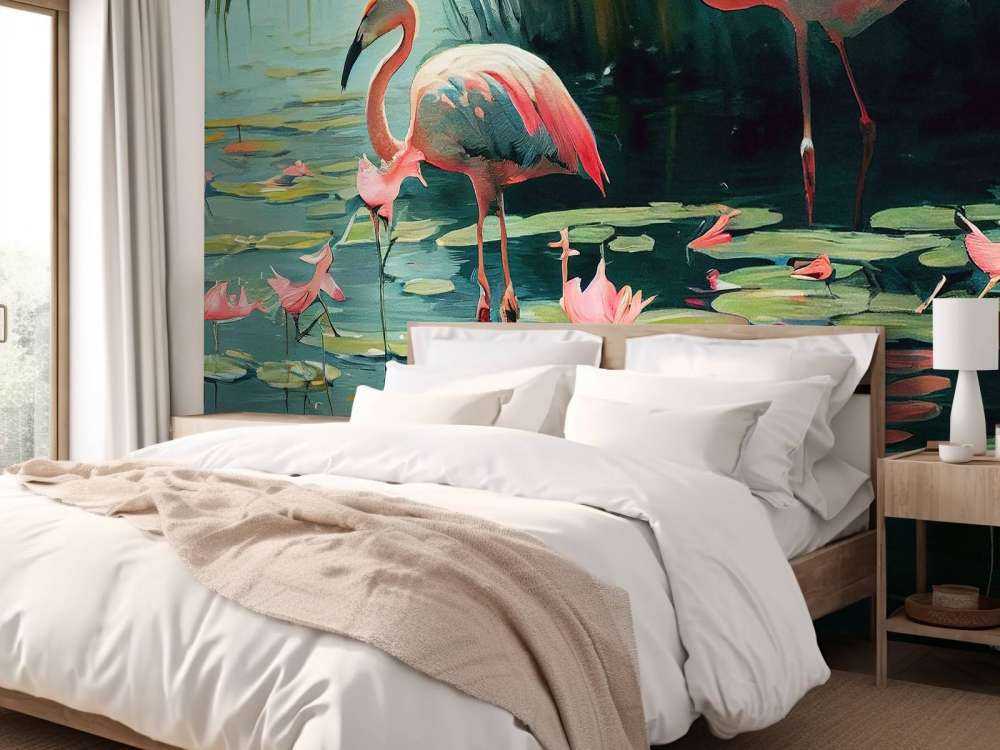 Waterlily Flamingo Oasis