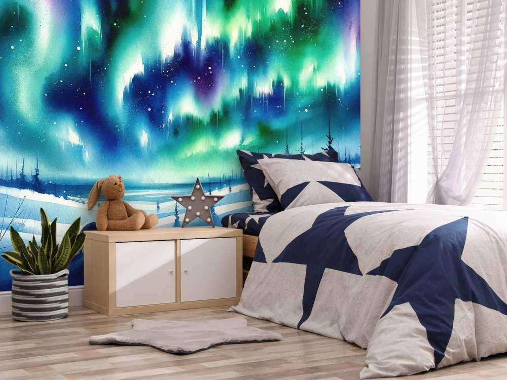 Arctic Fox and Northern Lights