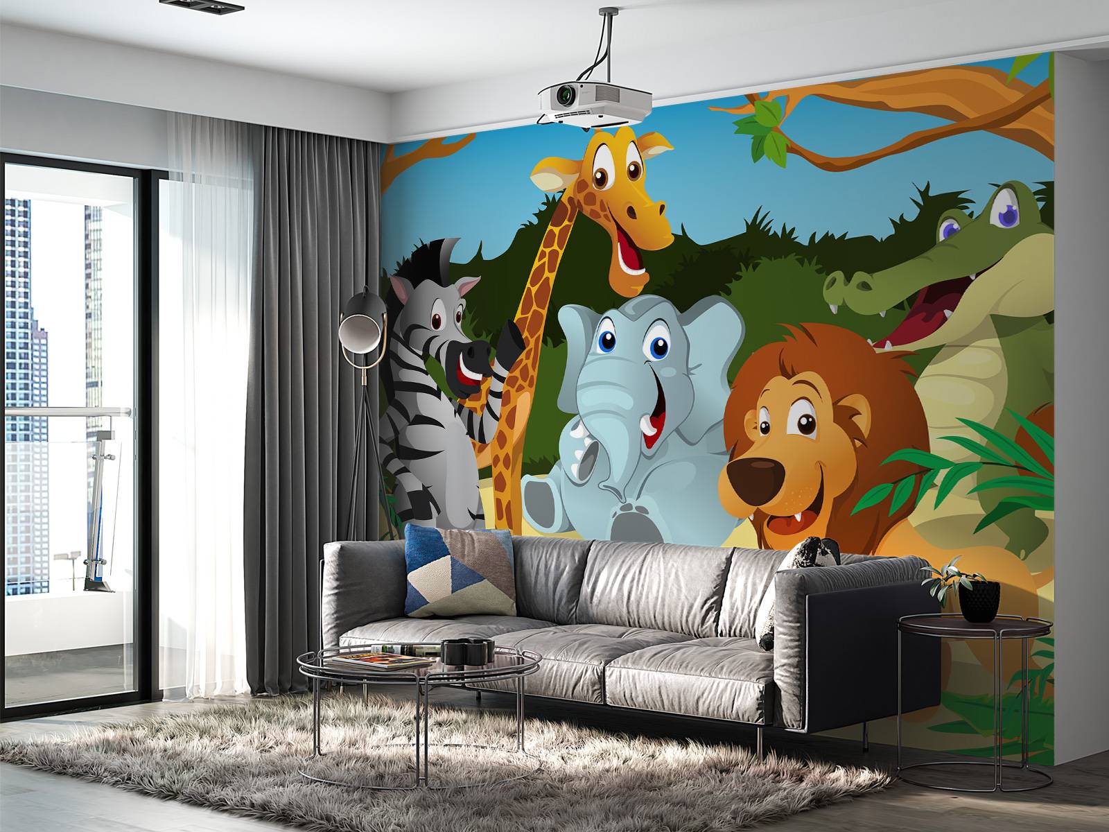Cheerful wild animals