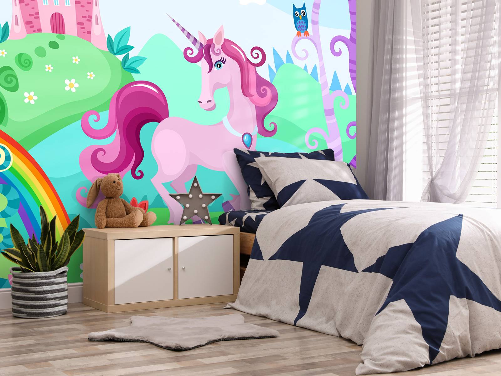Unicorn at a castle