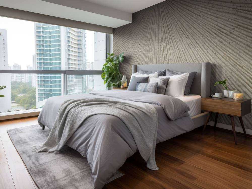 Structure with lines in sand color