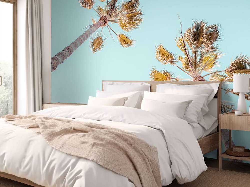 Palm trees with blue sky