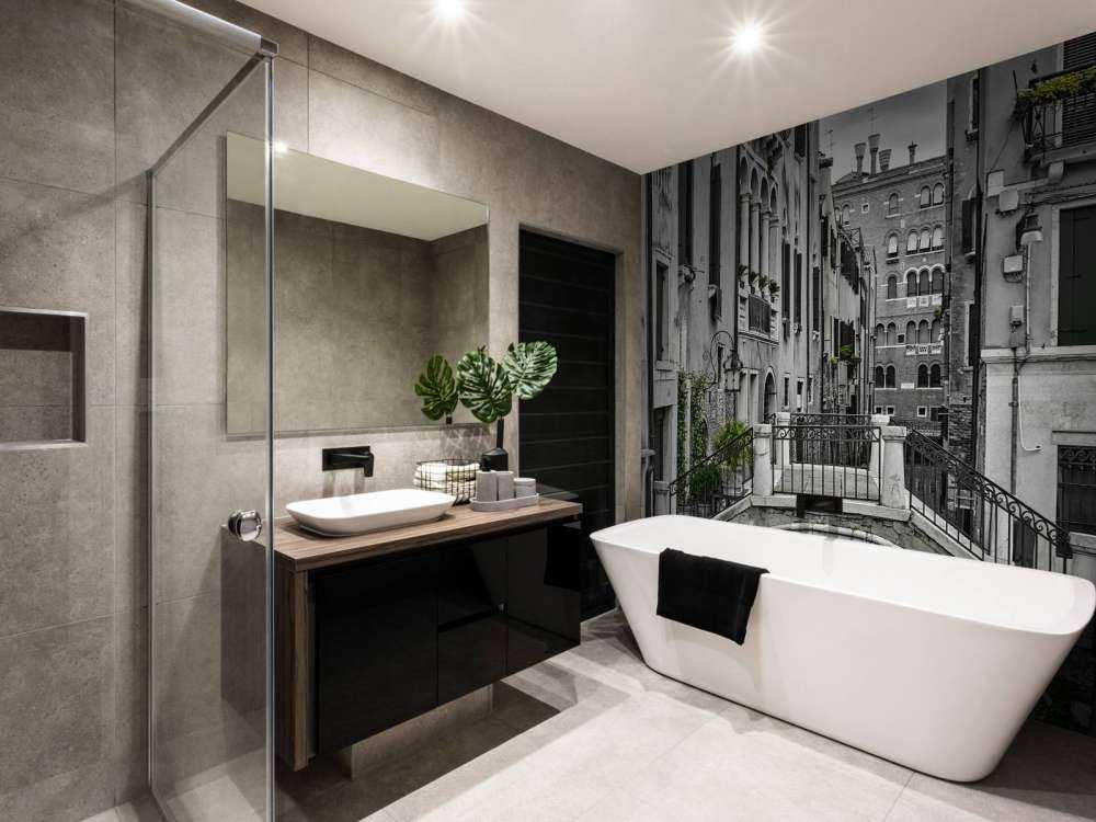 Canal with small bridge